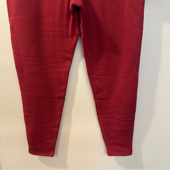 Athleta Altitude Tights Polartec Power Stretch Burgundy Fleece Leggings Size 1X - Picture 6 of 14